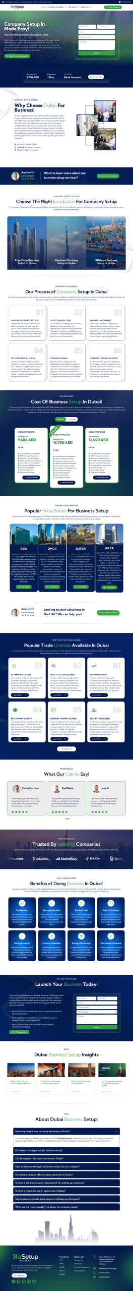 Business Setup Website Portfolio