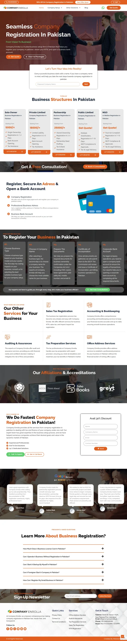 Website Development Portfolio