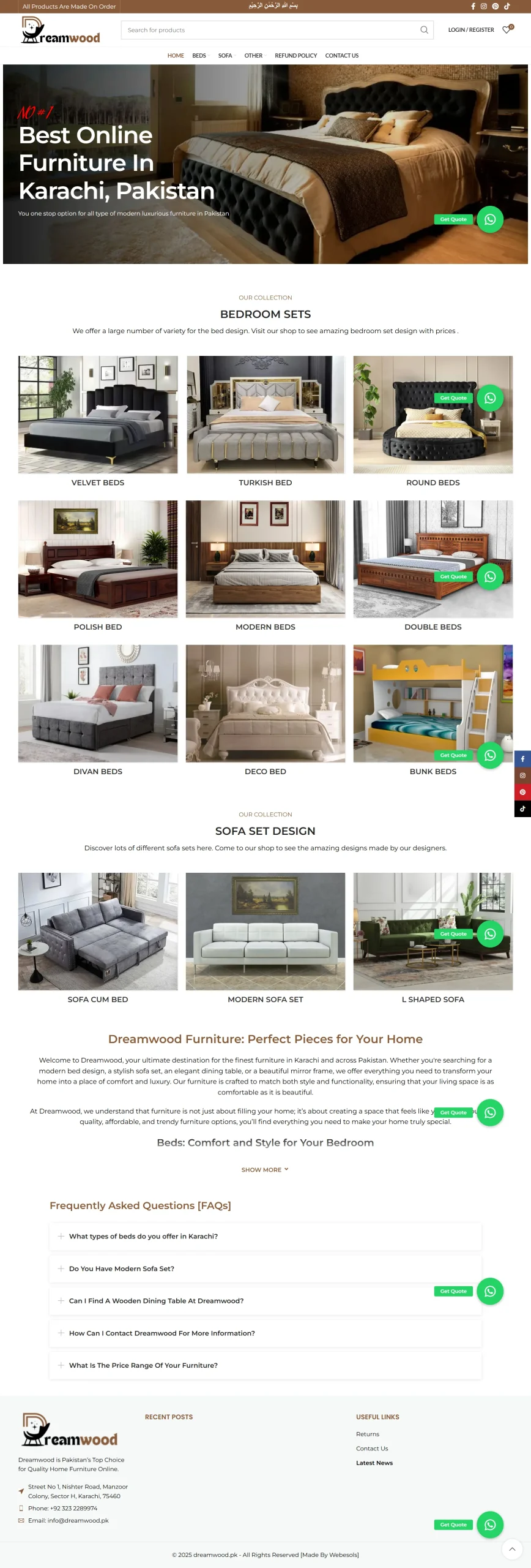 Furniture Website Portfolio
